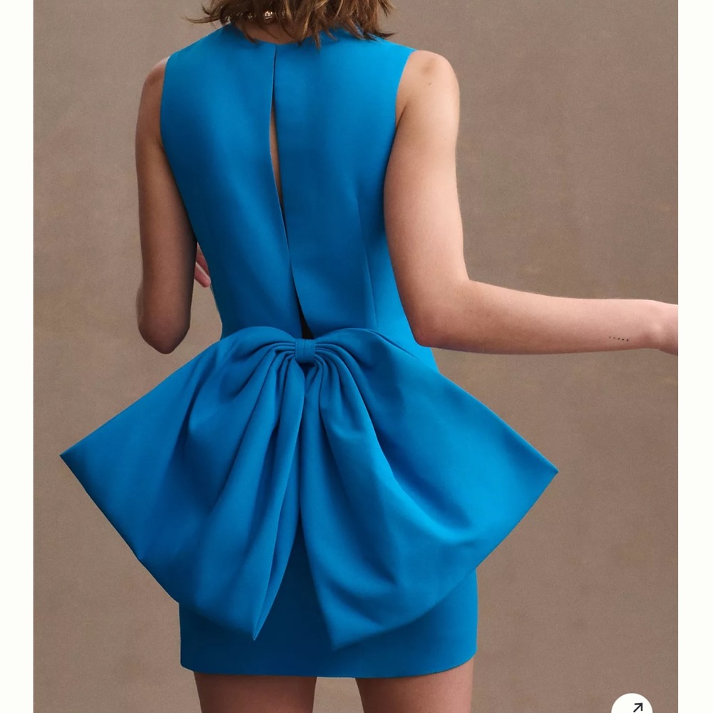 Sachin + Babi Rachel Bow Back Dress in Blue